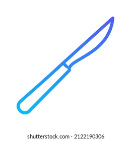 Diseño de iconos de degradado de línea de Knife