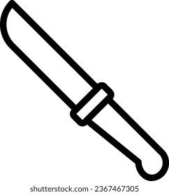 vector de ilustración de línea de cuchillo
