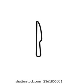 Knife line icon isolated on white background