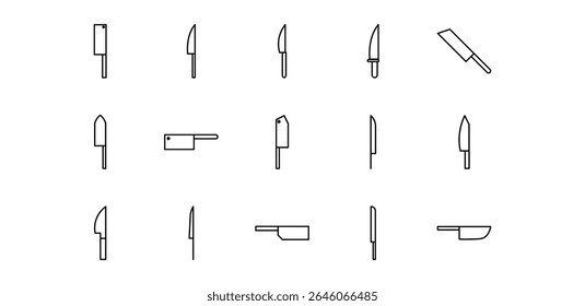 knife line icon pack illustration