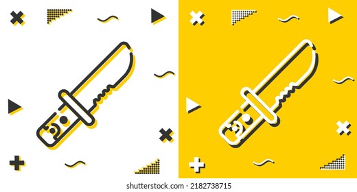 icono de la línea de cuchillo. Estilo de contorno simple.signo lineal de cuchillo. Ilustración vectorial aislada en fondo blanco. EPS de trazo editable 10