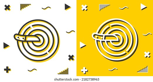 Messerliniensymbol. Einfaches Umriss-Style.messer-Linearzeichen. Vektorgrafik einzeln auf weißem Hintergrund. Bearbeitbarer Strich EPS10