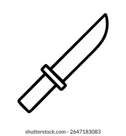 knife line icon vector on white background 
Vector gun icon on white background