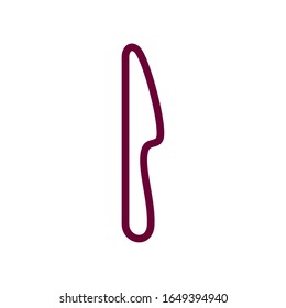 Icono estilo línea de cuchillo diseño de ícono de cocina Cocina Cocina de cocina Comida restaurante hogar menú cena comida comida comida comida y comida tema de comida Ilustración vectorial