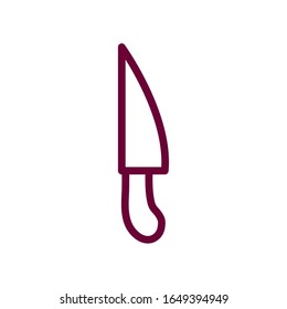 knife line style icon design, Cook kitchen Eat food restaurant home menu dinner lunch cooking and meal theme Vector illustration