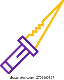 Knife Line Two Color Vector Icon Design
