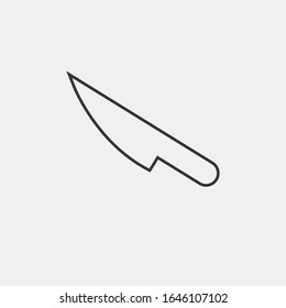 knife line vector icon cutting