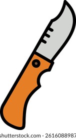 Knife Line Vector Icon Design