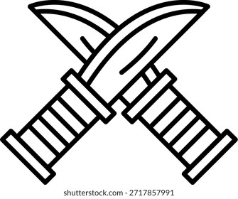 Línea de cuchillo de diseño de icono de Vector