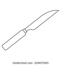 knife line vector illustration,isolated on white background,top view