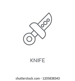 Knife linear icon. Knife concept stroke symbol design. Thin graphic elements vector illustration, outline pattern on a white background, eps 10.