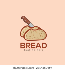 A Knife And A Loaf Of Bread Challah Logo With Illustration Vector Design, Hi-Quality Premium Bread Clip Art, And Icon Design Template Elements With Knife And Vector Bread Color.