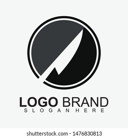 Knife Logo Design. Modern Design. Black And White Knife Logo. Flat Logo. Knife Icon. Vector Illustration.