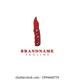 knife logo icon design cute cartoon modern vector illustration