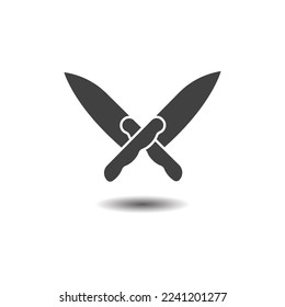Knife logo icon template and symbol vector design illustration