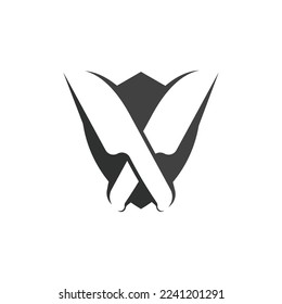 Knife logo icon template and symbol vector design illustration