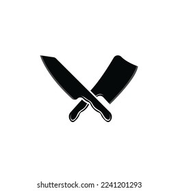 Knife logo icon template and symbol vector design illustration
