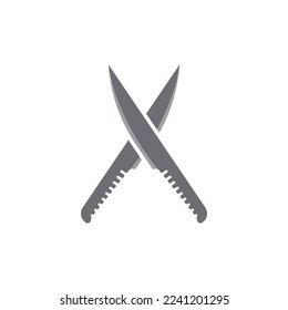 Knife logo icon template and symbol vector design illustration