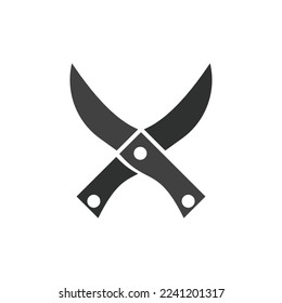 Knife logo icon template and symbol vector design illustration