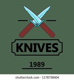 Knife logo. Simple illustration of knife vector