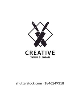 Knife logo template, design vector icon illustration
