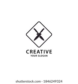 Knife logo template, design vector icon illustration
