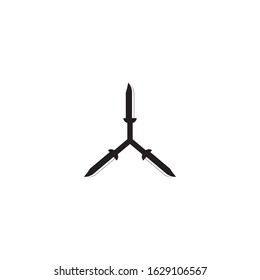 Knife logo template vector icon design