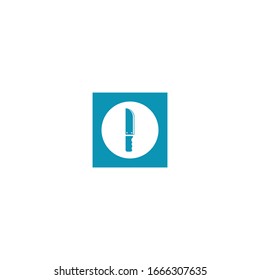 Diseño de icono vectorial de la plantilla de logotipo de Knife