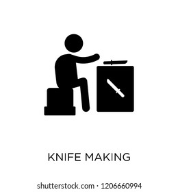 Knife making icon. Knife making symbol design from Activity and Hobbies collection. Simple element vector illustration on white background.