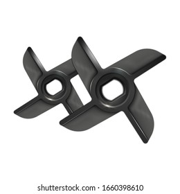 Knife for meat grinder. Spare and component parts for mincer.
Vector illustration isolated on a white background.
