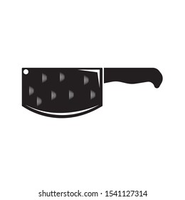 The knife for meat icon. Knife and chef, kitchen symbol Butcher's design elements for logo, poster, emblem. Vector Illustration
