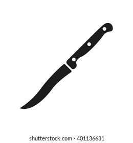 The knife for meat icon. Knife and chef, kitchen symbol.UI. Web. Logo. Sign. Flat design. App. Stock vector