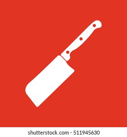 The knife for meat icon. Knife and chef, kitchen symbol.UI. Web. Logo. Sign. Flat design. App. Stock vector