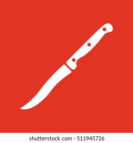 The knife for meat icon. Knife and chef, kitchen symbol.UI. Web. Logo. Sign. Flat design. App. Stock vector