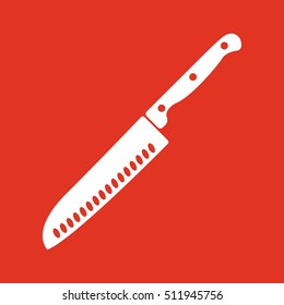 The knife for meat icon. Knife and chef, kitchen symbol.UI. Web. Logo. Sign. Flat design. App. Stock vector