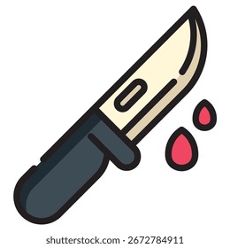 Icono moderno del Vector del cuchillo – Plantilla mínima del símbolo de la ilustración para el diseño móvil del UI del App del Web