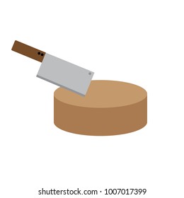 Knife on the cutting board