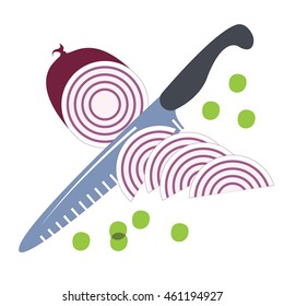 Knife and onion icons