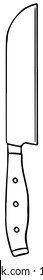 Knife Outline Drawing - Vector Illustration