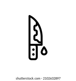 Knife Outline Icon. Knife Icon