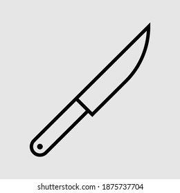 knife outline icon isolated vector illustration