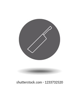 Knife outline icon. linear style sign for mobile concept and web design. kitchen knife simple line vector icon. Symbol, logo illustration.