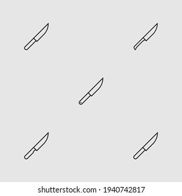 conjunto de iconos de contorno de cuchillo conjunto de ilustración vectorial aislada