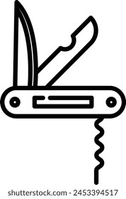 Knife outline icon vector illustration
