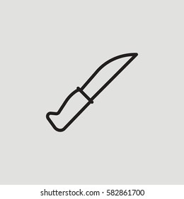Knife Outline Vector Icon