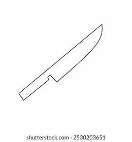 Knife outline Vector illustration isolated on white background
