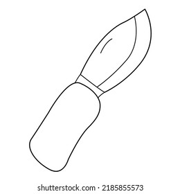 Knife outline vector on white background