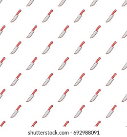 Knife pattern in cartoon style. Seamless pattern vector illustration
