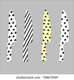 knife pattern vector illustration 