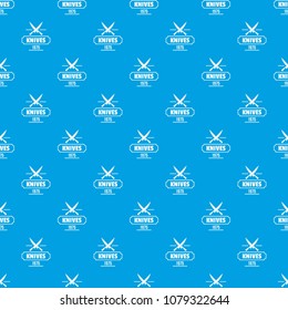 Knife pattern vector seamless blue repeat for any use